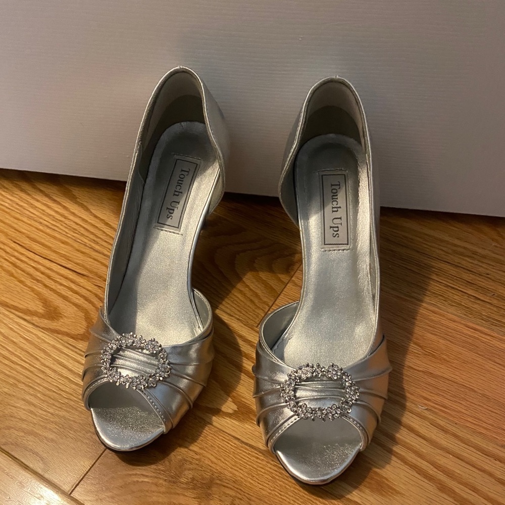 Silver touch ups heels by Benjamin Walk